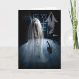 Spooky Haunted House Ghost Halloween Kort