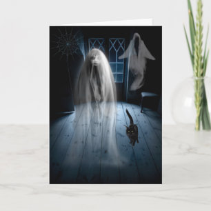 Spooky Haunted House Ghost Halloween Kort