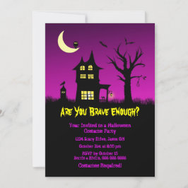 Spooky Haunted House Halloween fest Inbjudningar