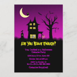 Spooky Haunted House Halloween fest Inbjudningar