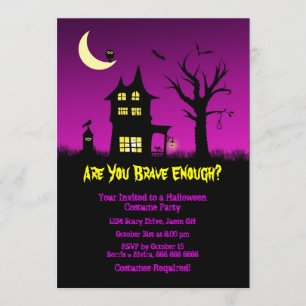 Spooky Haunted House Halloween fest Inbjudningar