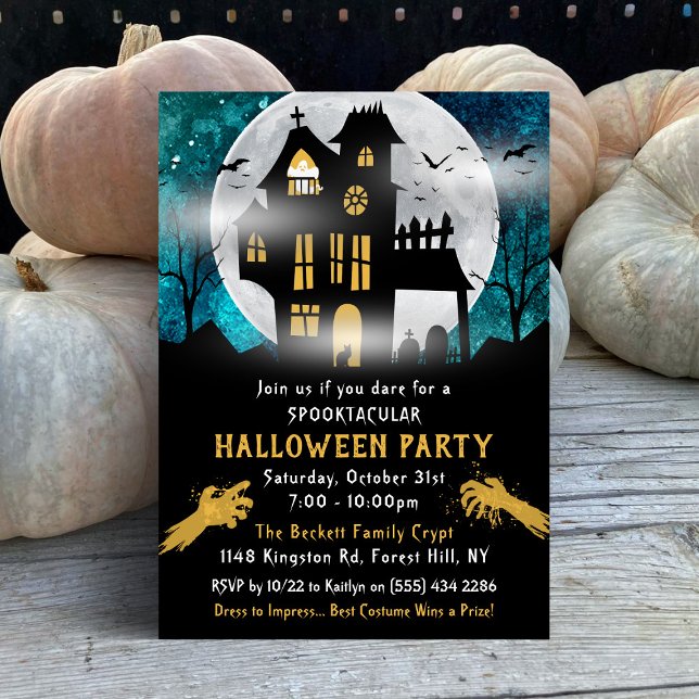 Spooky Haunted House Halloween fest Inbjudningar (Skapare uppladdad)