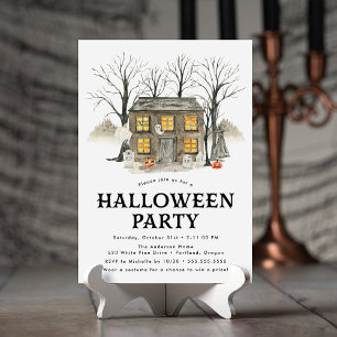 Spooky Haunted House Halloween fest Inbjudningar