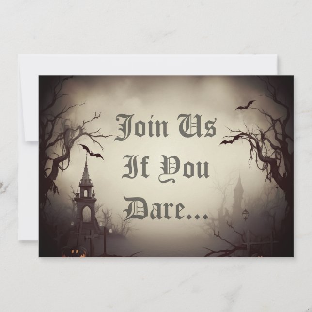 Spooky Haunted House Halloween fest Inbjudningar (Framsida)