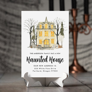 Spooky Haunted House Halloween Flytta Meddelande