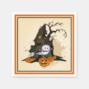 Spooky Haunted House Halloween Pappersservett