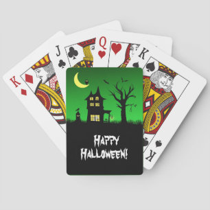 Spooky Haunted House Halloween Spelkort