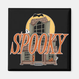 Spooky Haunted House Magnet
