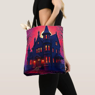 Spooky Haunted House på Dusk Design Tygkasse