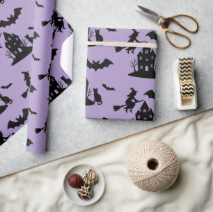 Spooky Haunted House & Witch Silhouette   Presentpapper