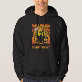 Spooky Haunted Pumpkin Halloween Graphic Hoodie