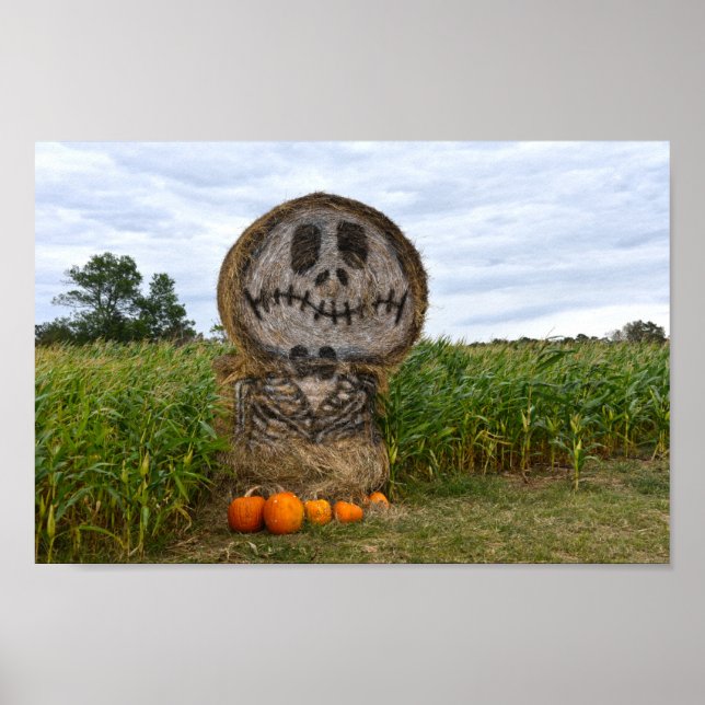 Spooky Hay Bale Poster (Framsidan)