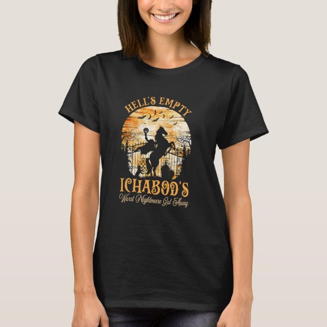 Spooky Headless Horseman Ichabodu2019s Nightmare G T Shirt (Framsida)