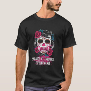 Spooky Hispanic Halloween Season Hälsning Ro De T Shirt