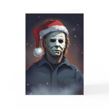Spooky Horror Film Julafton Card