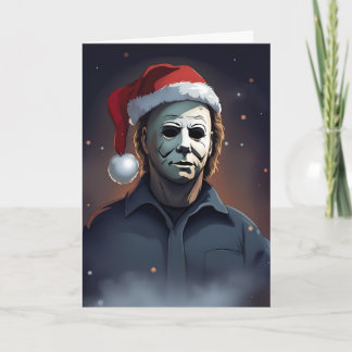 Spooky Horror Film Julafton Card Kort