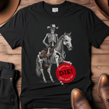Spooky Horse ridande Cowboy Skeleton
