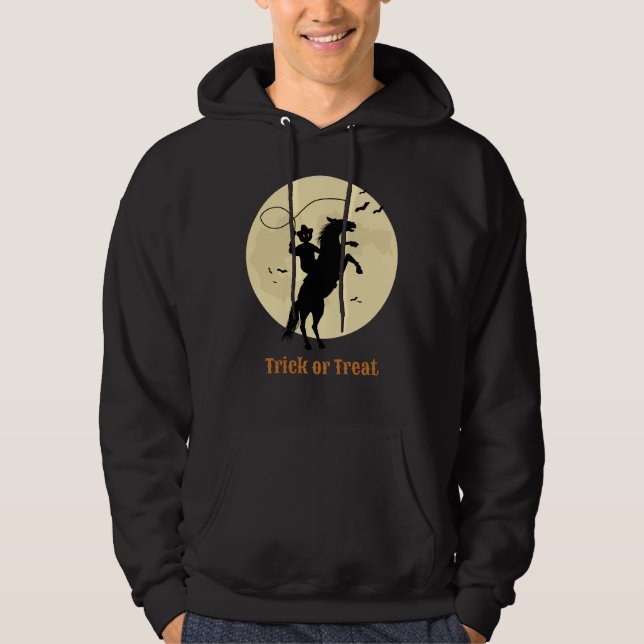 spooky horseman bus eller godis hoodie (Framsida)
