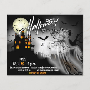 Spooky House Halloween fest Inbjudan Flyer