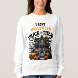 Spooky house med pumpor och spöken t shirt