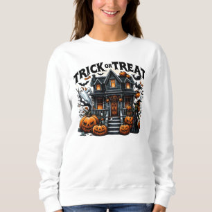 Spooky house med pumpor och spöken t shirt
