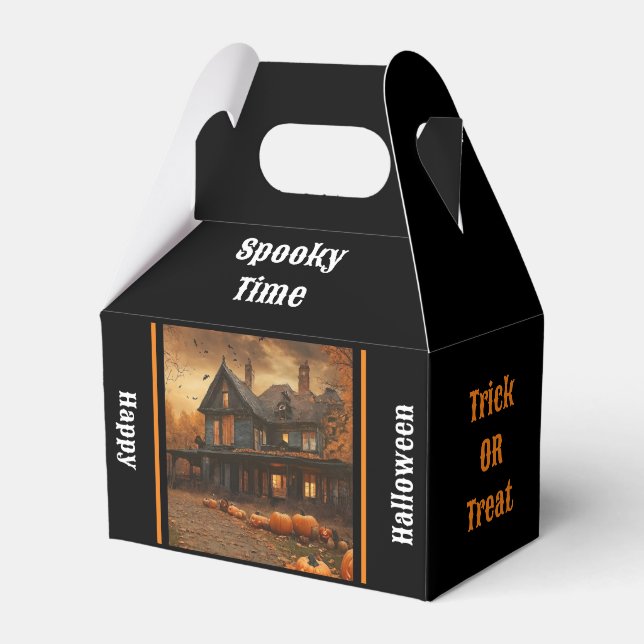Spooky House Pumpkin Halloween Collection Presentaskar (Framsidan Sidan)