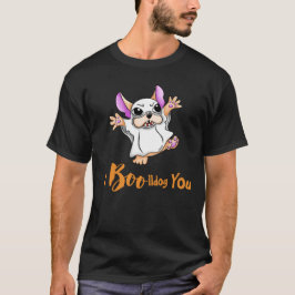 Spooky Hugs: Cute Fransk Bulldog Boo Halloween T Shirt