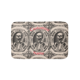 Spooky Human Skull Thunder_Cove Badrumsmatta