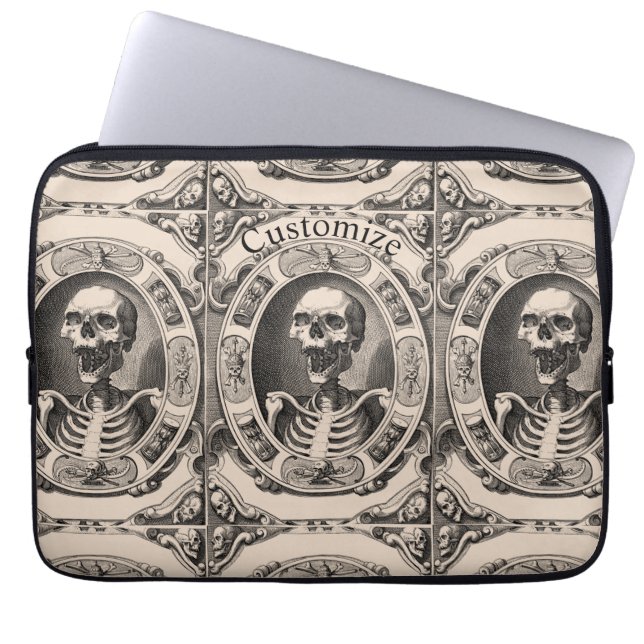 Spooky Human Skull Thunder_Cove Laptop Fodral (Framsidan)
