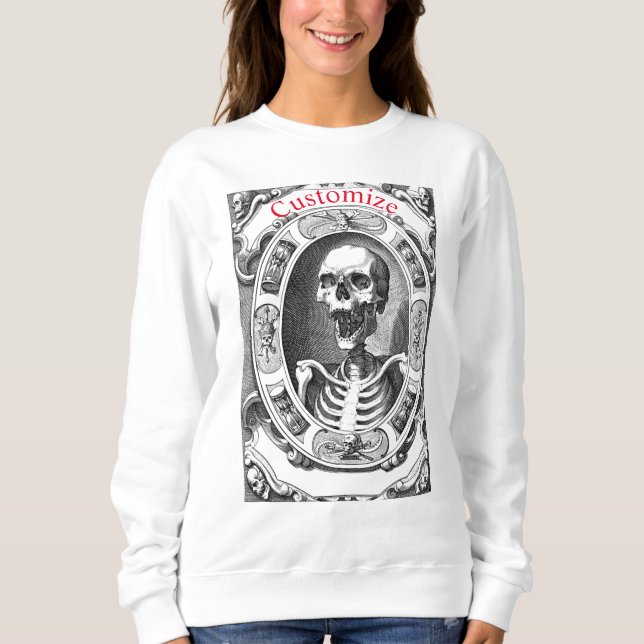 Spooky Human Skull Thunder_Cove T Shirt (Framsida)