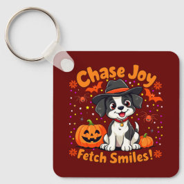 Spooky Hund Art: Fetch Halloween Joy & Smiles! Nyckelring