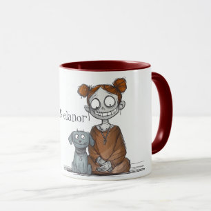 Spooky Hund & Girl Mugg