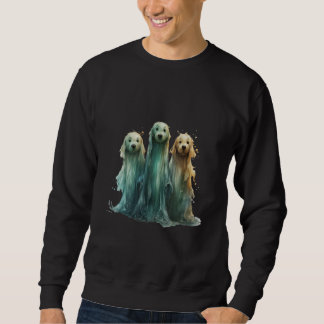 Spooky hundar Halloween hundägare söt hund Hallow Lång Ärmad Tröja
