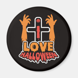 Spooky I Kärlek Halloween Zombie Händer Magnet