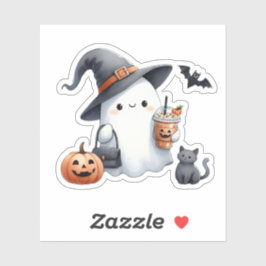 Spooky Iced Coffee Vinyl Sticker Klistermärken