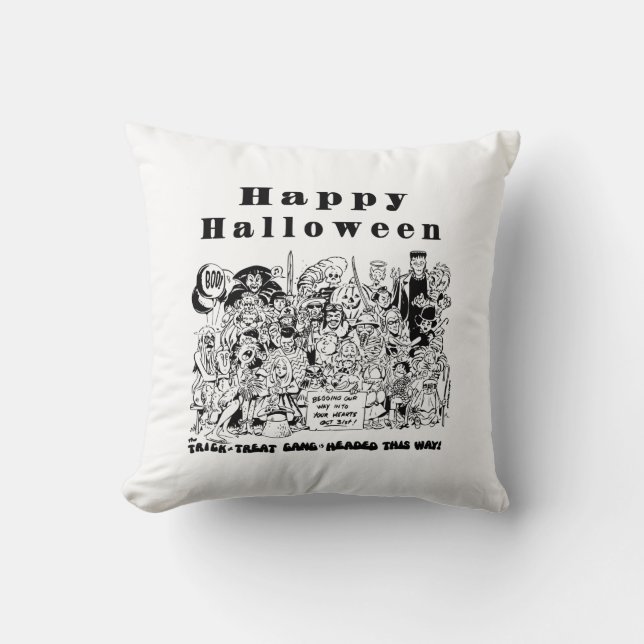 Spooky Illustration från happy halloween Bus eller Kudde (Framsida)