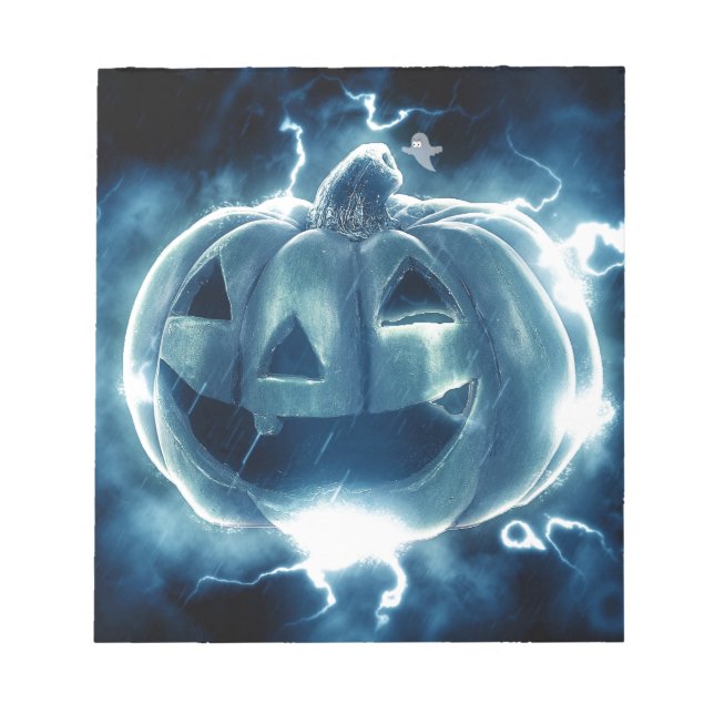 Spooky Jack-o-Lantern Anteckningsblock (Framsida)