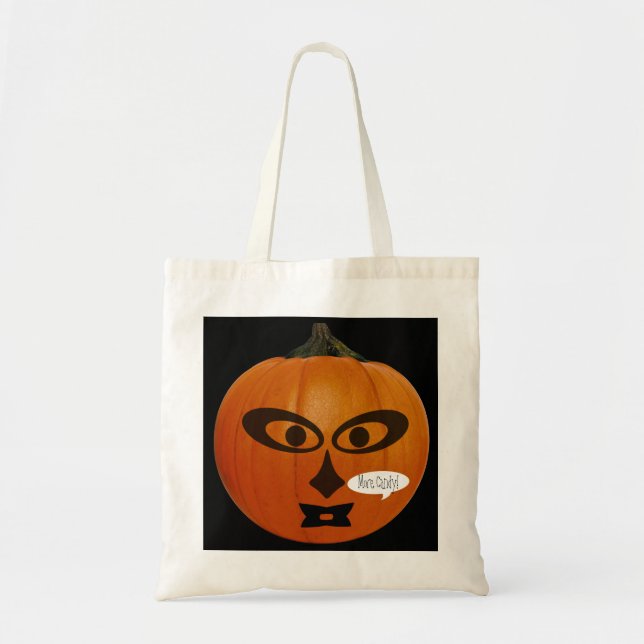 Spooky Jack-O-Lantern Bus eller godis Tote Bag Tygkasse (Framsidan)