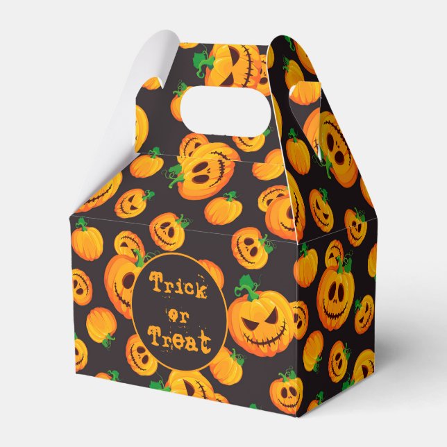 Spooky Jack-O-Lantern Halloween-favoritruta Presentaskar (Framsidan Sidan)