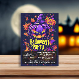 Spooky Jack-O-Lantern Halloween fest Inbjudningar