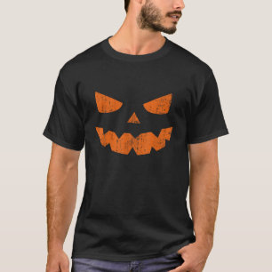 Spooky Jack o lantern halloween pumpkin ansikte T Shirt