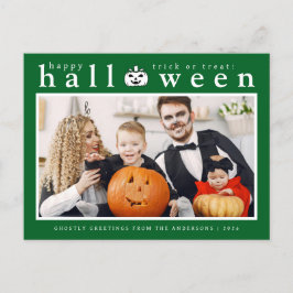 Spooky Jack-o'-lantern Happy halloween 1 Photo Helg Vykort