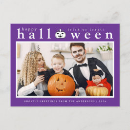 Spooky Jack-o'-lantern Happy halloween 1 Photo Helg Vykort