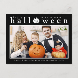 Spooky Jack-o'-lantern Happy halloween 1 Photo Helg Vykort