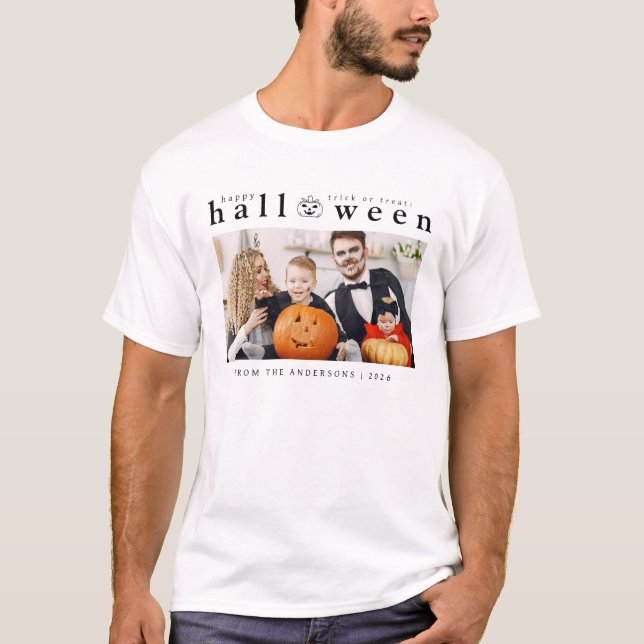 Spooky Jack-o'-lantern Happy halloween 1 Photo T Shirt (Framsida)