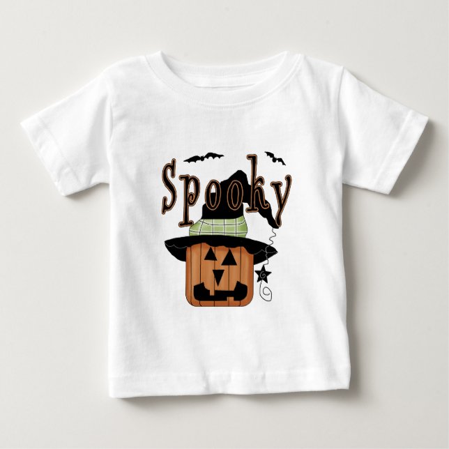 Spooky Jack-O-Lantern Långärmad Shirt Tee Shirt (Framsida)