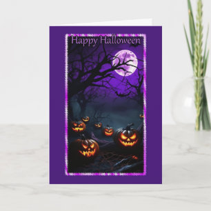 Spooky Jack-O-Lantern Meeting Halloween-kort Kort