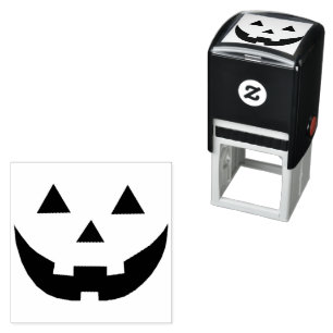 Spooky Jack o lantern pumkin ansikte roligt Hallow Självfärgande Stämpel