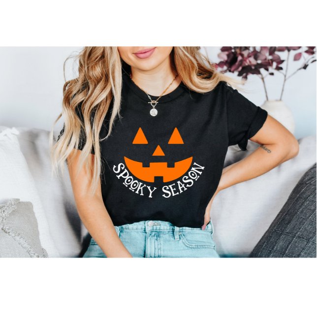 Spooky Jack o lantern Pumpkin Ansikte Halloween T Shirt (Skapare uppladdad)