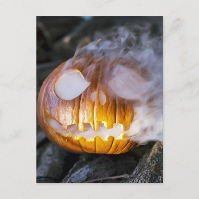 Spooky Jack-o-lantern Vykort (Framsida)